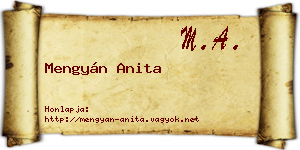 Mengyán Anita névjegykártya