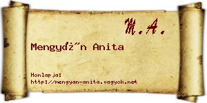 Mengyán Anita névjegykártya